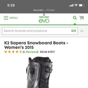 K2 Sapera Boa Women's Snowboard Boots Size 7.5
